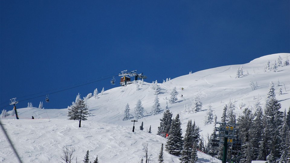 Bridger Bowl at sunset
