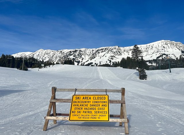 Ski Area Closed Sign